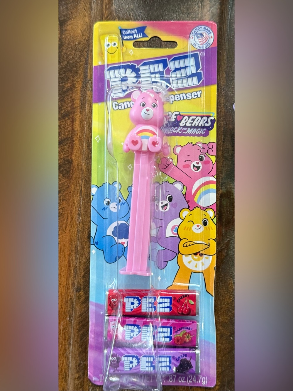 Care Bears Cheer Bear PEZ Candy Dispenser Mini Figure Lot of 4 NIB - Picture 2 of 4